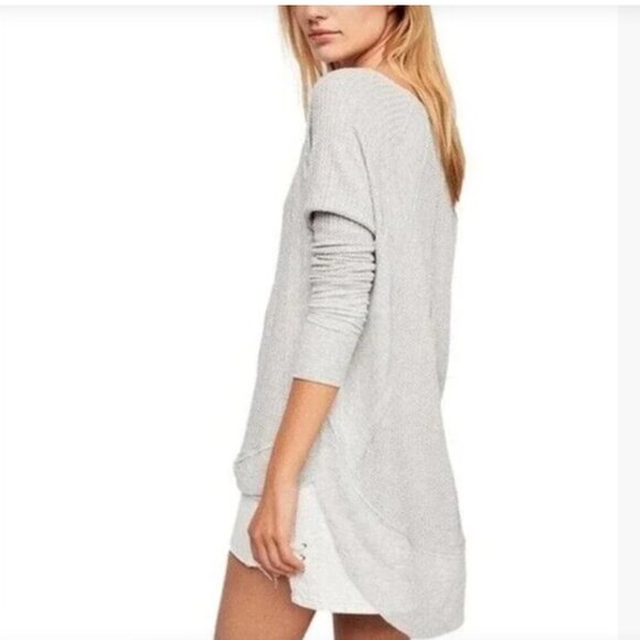 Free People We The Free Catalina Thermal Long Sleeve Tee Gray XS - Picture 5 of 8